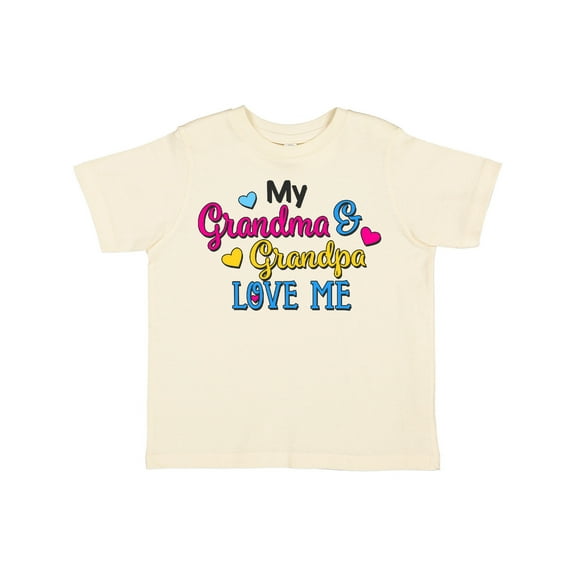 Inktastic My Grandma and Grandpa Love Me with Hearts Boys or Girls Toddler T-Shirt