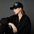 thumbnail image 5 of Duoif Rhinestone Baseball Caps for Women Men Sequins Casual Sports Cap Rhinestone Hat Sequin Hat, 5 of 7