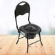 thumbnail image 4 of Silla de baño plegable para personas mayores, estable, multifunción, móvil, de alta resistencia, para niños con discapacidad y mujeres embarazadas, color negro (silla y barril), 4 of 7