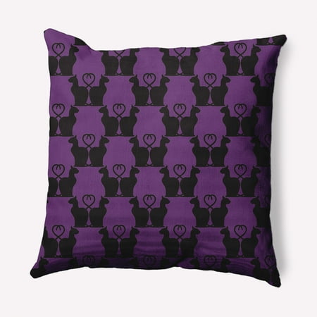 Simply Daisy 16" x 16" Cat Clowder Decorative Throw Pillow, Amethyst
