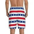 thumbnail image 4 of Lsque American Patriotic Stars And Stripes Mens Sleep Pajama Shorts,Short Pajama Pants, Cotton Ultra-Soft Knit-Small, 4 of 9