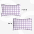 thumbnail image 4 of Fotbe Purple Checkboard Pillow Cases - Envelope Closure - Luxury, Extra Soft, Cooling Pillow Covers - Wrinkle, Fade, Stain Resistant-20"x30", 4 of 9