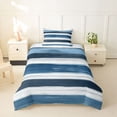 thumbnail image 2 of Homewish Grunge Blue Lines Twin Duvet Cover,Abstract Aesthetic Twin Bedding,Navy Blue Reversible,2 Pieces,1 Duvet Cover and 1 Pillowcase, 2 of 6