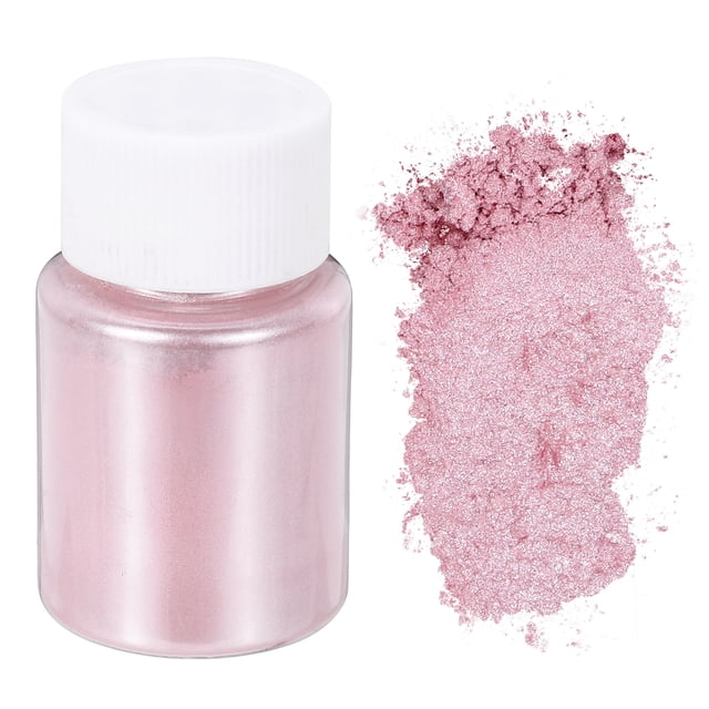 Uxcell 10g/0.35oz Polvo de Mica de Grado Cosmético, Polvos de Pigmento de Resina Epoxi de 600 Mallas para Fundición de Resina, Tinte para Velas, Esmalte de Uñas DIY y Brillo Labial, Rosa Claro