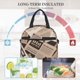 thumbnail image 6 of ZNDUO Reusable Lunch Box, Adjustable Shoulder Strap Old Newspaper Pattern Lunch Bag, 6 of 8