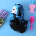 thumbnail image 3 of Accesorios para Muñecas Cabeza de muñeca de monstruo de hadas con pelo, cabeza de muñeca desnuda de plástico, artículos de juguete (azul, 3 of 8