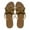 Gold, variant on Anuirheih Slide Sandals for Women Summer Casual Comfy Slip On Beach Slippers(Brown）