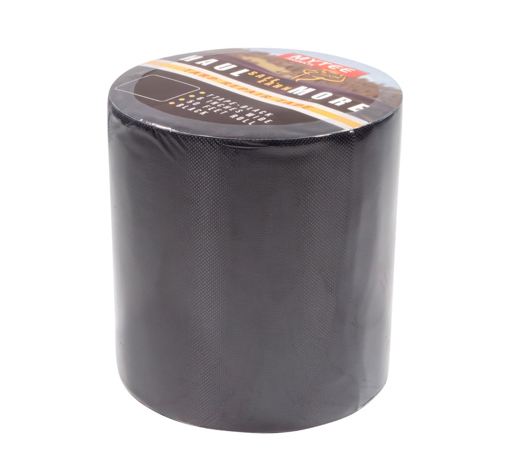 8.8 oz Waterproof Black Vinyl Tarp Repair Tape 6 Inch x 50 FT with Heavy Duty Adhesive Backing - Tarp Patch Kit, Tarp Repair Kit