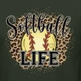 thumbnail image 2 of Softball Life Animal Print Girl Sports Men's Graphic T-Shirt, Forest Green, 5X-Large, 2 of 4
