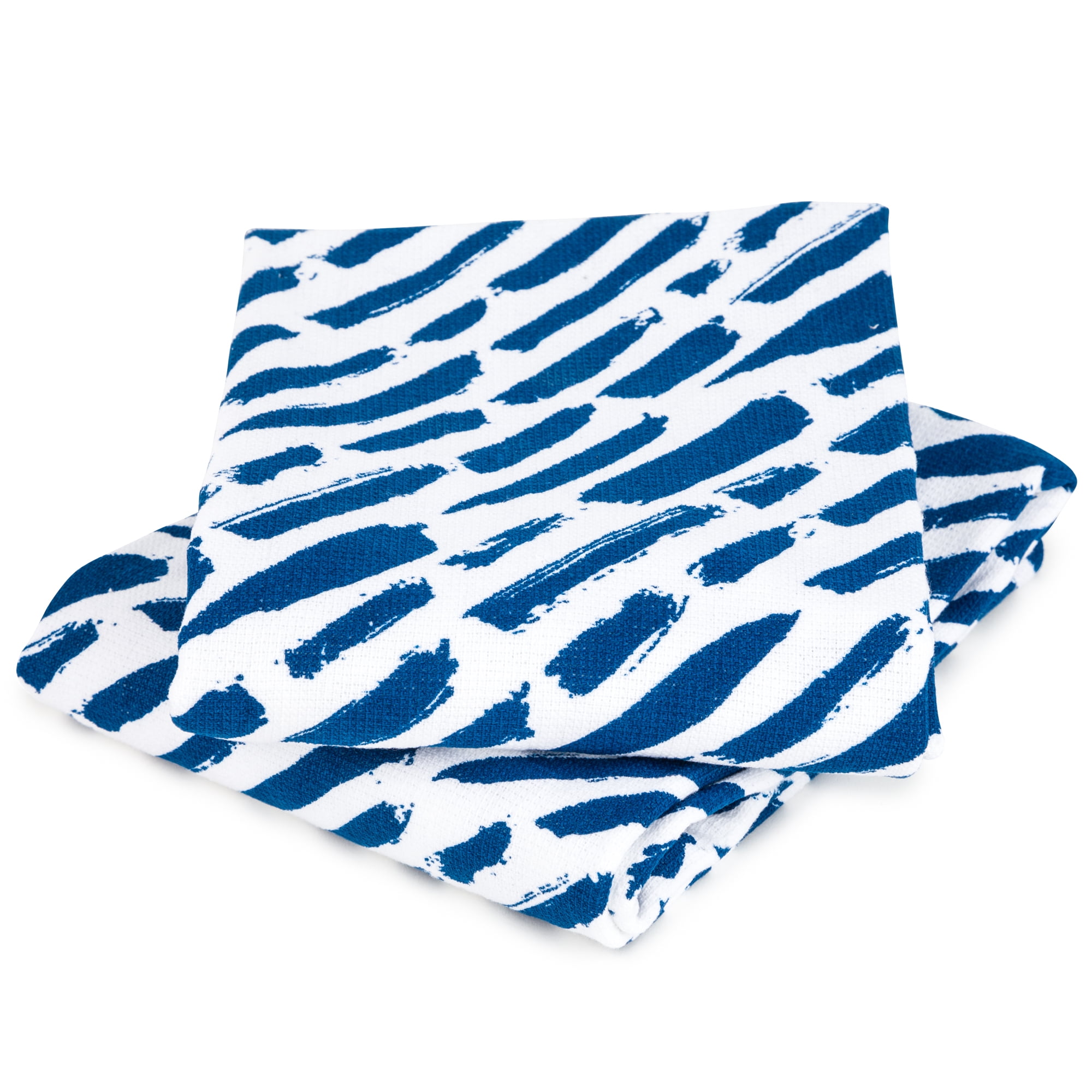 New 10 Piece Blue & White Kitchen Set ~2 Kitchen Towels & 8 Dish