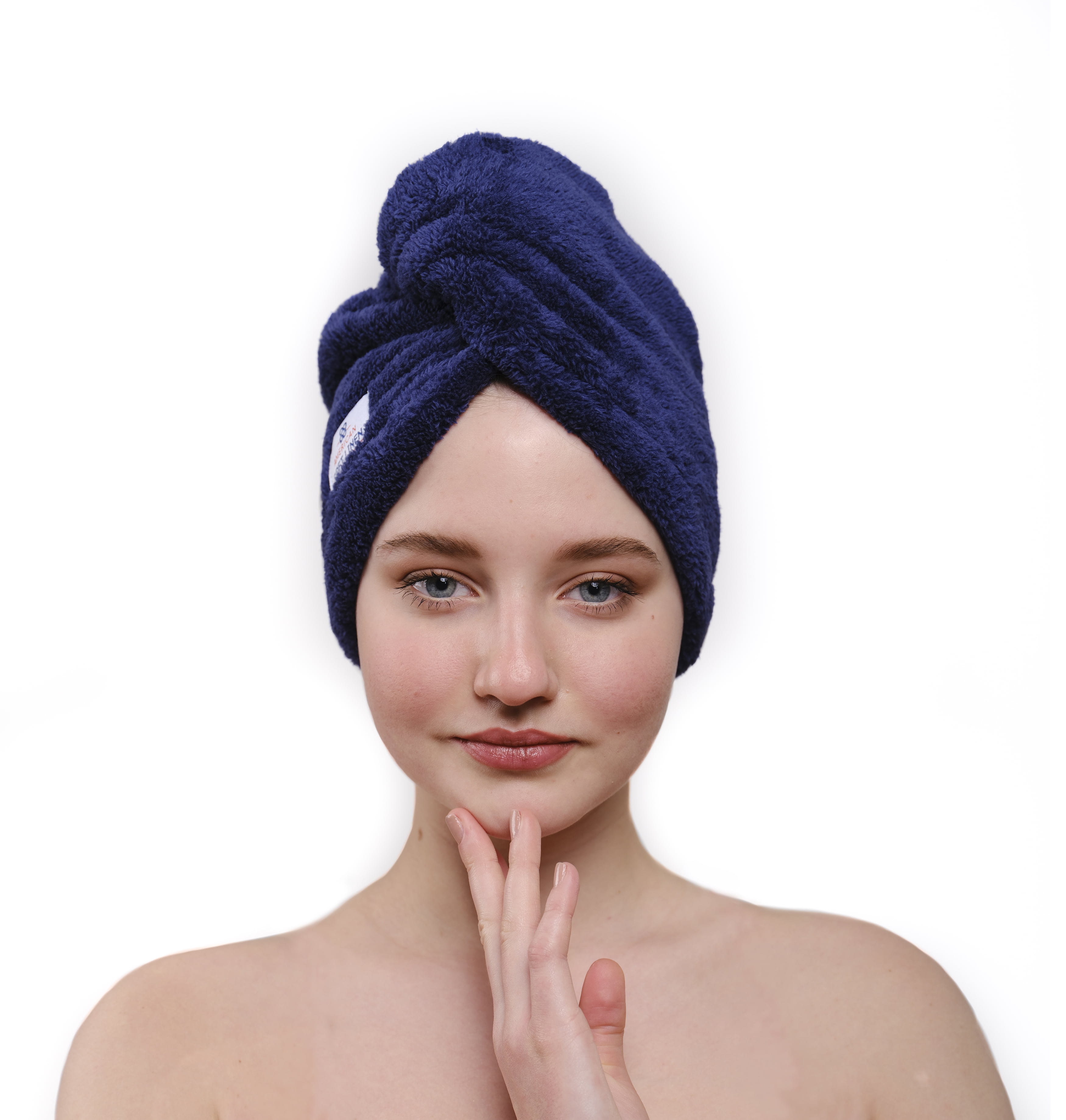 Soft Coral Fleece Quick Dry Absorbent Towel Turban Twist Hair Head Wrap Loop Hat 