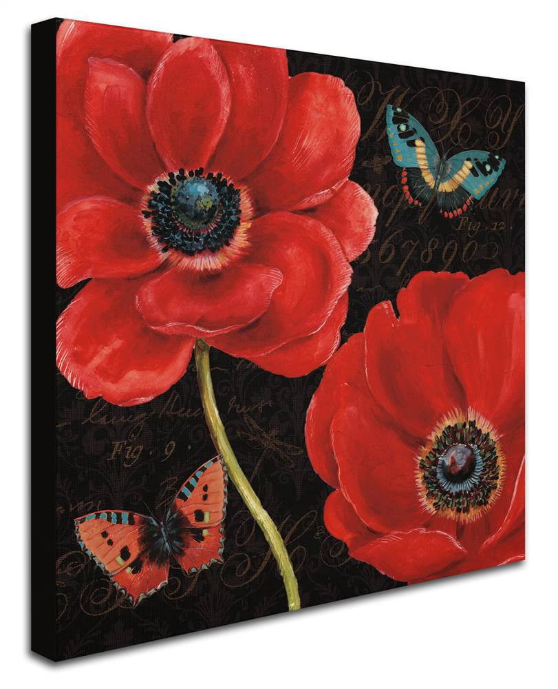 Trademark Fine Art "Petals and Wings II" Canvas Art by Daphne Brissonnet