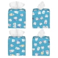 thumbnail image 2 of Naloa Cute Healthy Teeth Tissue Box CoverLeather Tissue Holder Square Facial Tissue Case Facial Paper Organizer Dispenser for Bathroom, Vanity Countertop, Tabletop, Car, 2 of 8