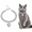 White, variant on Crystal Gem Pet Necklace, Rhinestone Heart Pendant Dog Cat Collar for Daily Wear, Multiple Sizes