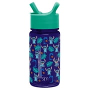 Simple Modern Disney 16oz Summit Kids Tritan Water Bottle with Straw Lid for Toddler - Dishwasher Safe Travel Tumbler - Disney: Stitch