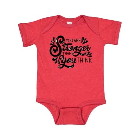 

Inktastic You Are Stronger Than You Think Gift Baby Boy or Baby Girl Bodysuit