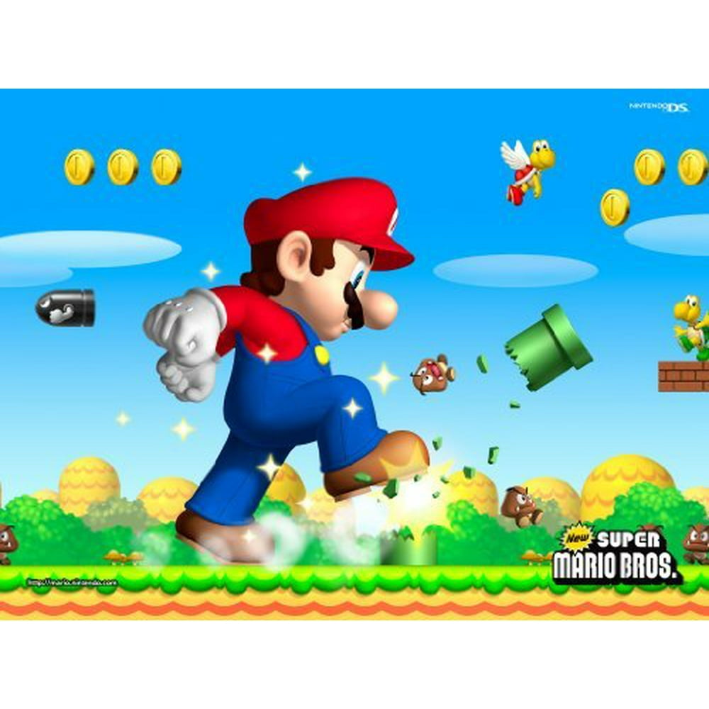 Mario Brothers Bros Edible Cake Image Birthday Party