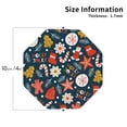 thumbnail image 2 of Lsque Holiday Christmas Cookies Pattern 4" Drink Coasters Set of 4, PVC Leather Absorbent Coasters, Table Coaster Set Decorative Coffee Cup Coasters Housewarming Gift -Octagon, 2 of 6