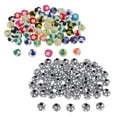 thumbnail image 3 of 60pcs Soccer Ball Beads Glass Seed Beads for DIY Jewelry Making - Black White, 3 of 9