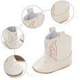 thumbnail image 4 of CAICJ98 Infant Toddler Western Boots Cowgirl Cowboy Soft Rubber Sole Baby Girl Boy Cowboy Boots White,5.5 （Toddler)(Infant/Toddler), 4 of 7