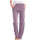 thumbnail image 1 of Pantalones de mujer de cintura alta y pierna ancha con cordón elástico - Poliéster, estilo informal, bolsillos - S-XXL, 1 of 6