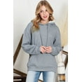 thumbnail image 6 of Eytino Hoodies for Women Hooded Hoodies Casual Long Sleeve Drawstring Waffle Pullover Tops Loose Hooded Sweatshirt with Pocket Gray S, 6 of 11