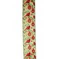 thumbnail image 3 of Northlight Club Pack of 12 Green and Ivory Cardinals Wired Christmas Craft Ribbon Spools 2.5" x 120, 3 of 4