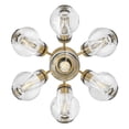 thumbnail image 4 of Fredrick Ramond Fr46951 Elise 7 Light 16" Wide Semi-Flush Globe Ceiling Fixture - Brass, 4 of 5