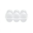 thumbnail image 2 of Clear Egg Storage Box Delicate 6 Girds Egg Dispenser Holder Case Refrigerator Crisper Camping Picnic Travel Portable Egg Carriage,White-6, 2 of 8