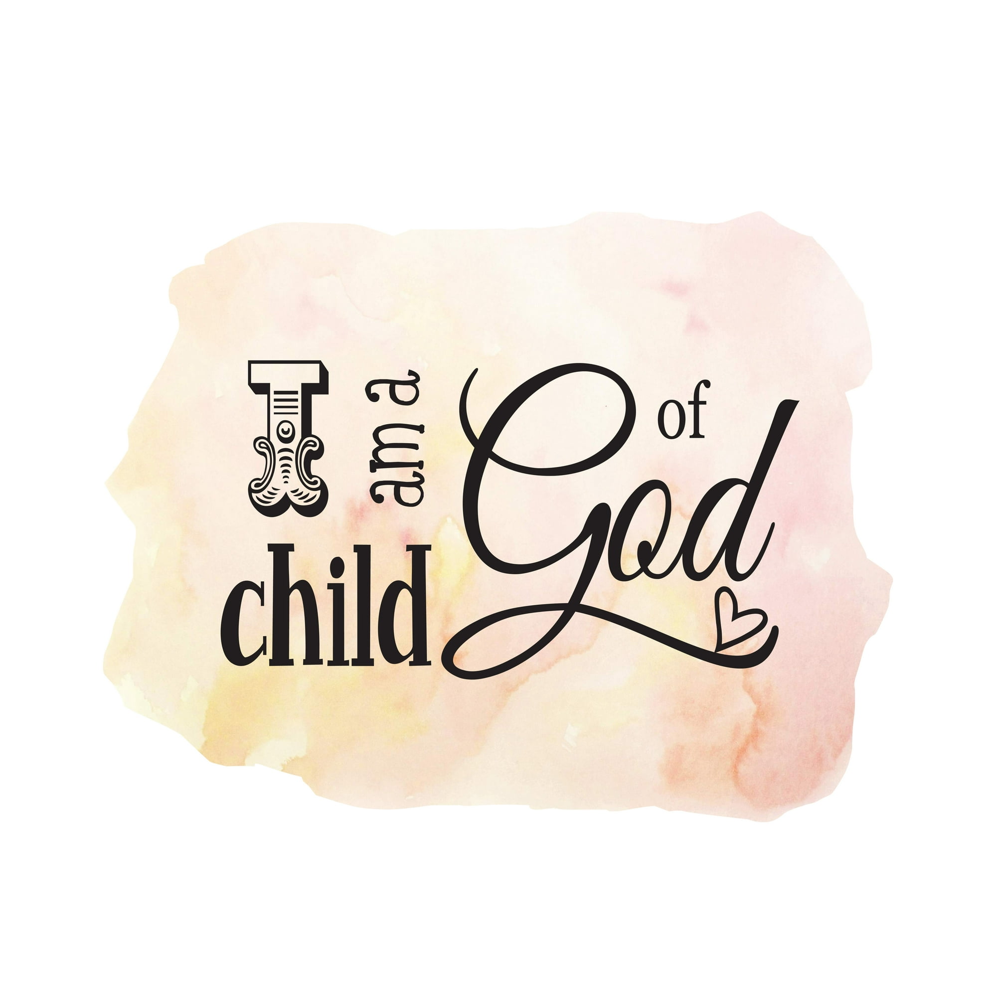 QUOTES - I Am A Child Of God - Adhesive Vinyl Home Living Room ...