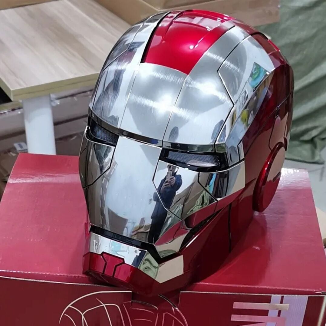 Casco de Marvel Iron Man Autoking 1 1 Mk5 con Control remoto y por voz mascara automatica con luz Led para ninos Walmart en linea