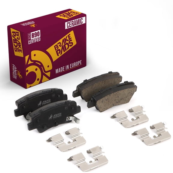 Metrix Premium Chassis Parts - Rear Ceramic Disc Brake Pad Set D1544 Fits Hyundai Accent, Elantra, Elantra Coupe, Elantra GT, Sonata, Veloster, Kia Cadenza, Forte, Forte5, Optima Made in Europe