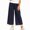 Navy, variant on Kids Pants (1-13 Years) Checkered Elastic Waist Casual Pants with Lace Trim 80%Polyester 20%Cotton Trousers Pink Size 7