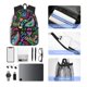 thumbnail image 4 of Disketp Watercolor Floral Paisley Mochila Ligera Clásica con Múltiples Bolsillos, Mochila Casual para Hombre y Mujer, Ideal para Escuela, Trabajo y Viajes, 4 of 6