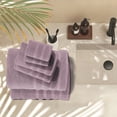 thumbnail image 4 of Virtu Bath Towel Sets For Bathroom 100% Ring Spun Cotton Luxury Bath Towel Set 6 Pc Highly Absorbent Towels, Dusty Purple, 4 of 5