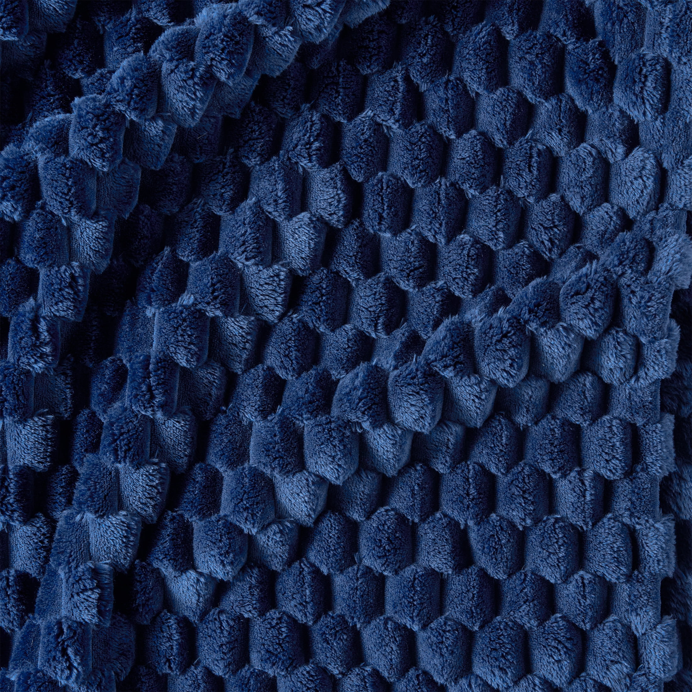 Better Homes & Gardens Oversized Textured Velvet Plush Throw Blanket, Cobalt Blue