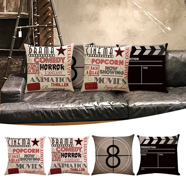 4 piece suit Decorative Throw Pillow Case Cushion Cover Theater Cinema