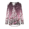 thumbnail image 5 of Levmjia Women's Long Sleeves Shirts Plus Size Stylish Christmas Tree Trendy Print Loose Crew Neck Tops Long Sleeves for Women, 5 of 5