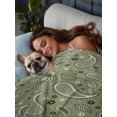 thumbnail image 4 of Queen Flat Sheet Only Sage Green Paisley Pattern Soft Microfiber Cooling Bedding Sheets White Seamless Floral Art Flat Bed Sheet for Hotel,Home Decor, 4 of 9