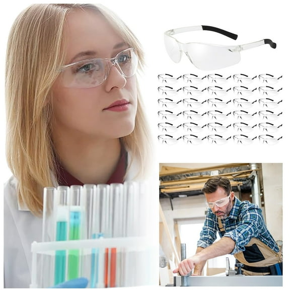 Men's & Women's Goggles Lab Garden & Industrial Bulk Eyewear Comfortable Protective Eyewear Glass Clear