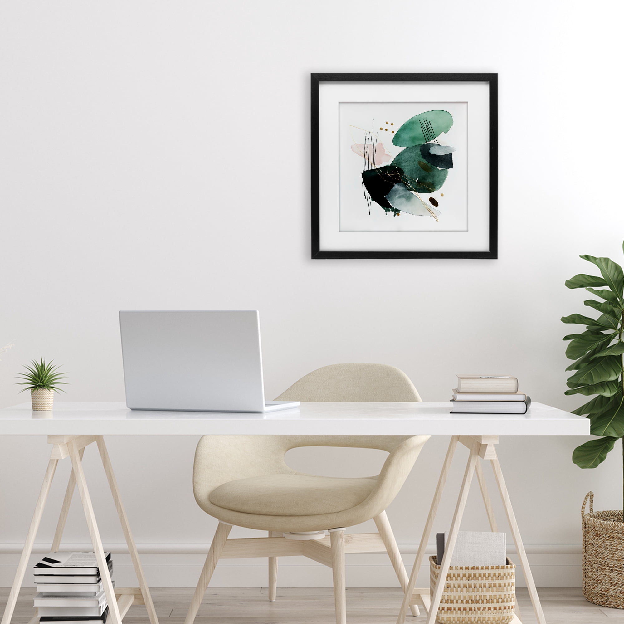 Stupell Industries Verdant Horizon Shapes Black Framed Print Under Glass, design by Svetlana Aleynikova