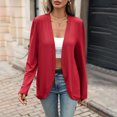 thumbnail image 3 of FAHUOMU Women Lightweight Cardigan Long Sleeve Open Front Loose Fit Tops Curved Hem Casual Fall Outwear, 3 of 10