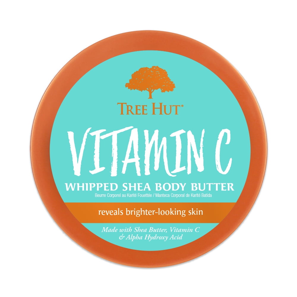 Tree Hut Shea Whipped Body Butter, Lightweight Hydration for Softer, Brighter Skin, Vitamin C, 8.4oz
