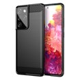 thumbnail image 1 of PANDACO Black Brushed Metal Case for Samsung Galaxy S21 Ultra, 1 of 4