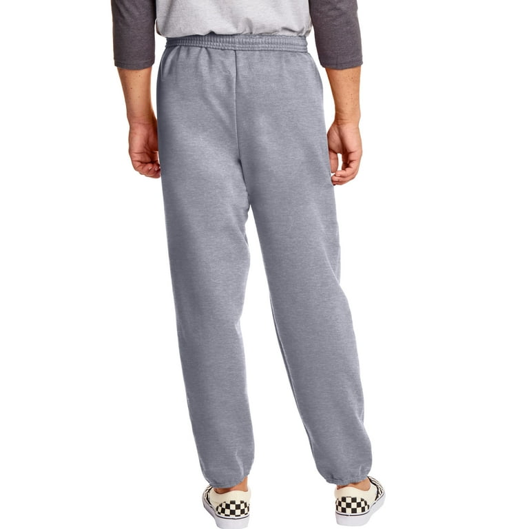 Hanes EcoSmart Men's Fleece Sweatpants, 2-Pack, 32 Light Steel S