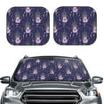 thumbnail image 2 of Rateoe Lavender Flowers Pattern 2 Piece Car Windshield Sun Shade Foldable | Front Windshield Shade for Sun, Heat and UV Rays | Sunshade for Car Front Window-Small, 2 of 6