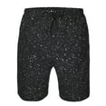 thumbnail image 3 of Goofa Black Glitter Printed Mens Swim Trunks Summer Quick Dry Short Beach Swimwear Bathing Suits-Small, 3 of 9