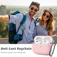 thumbnail image 6 of for AirPods Pro Case Cover with Cleaner Kit,Silicone Protectives Cover for AirPod Pro 2nd/1st Generation Case for Women Men,AirPods Pro 2 Case Accessories with Keychain-Light Pink, 6 of 6