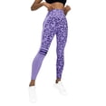 thumbnail image 3 of Aoiroe High Waisted Leggings for WomenHigh Waisted Yoga Pants Seamless Scrunch Butt Lifting Compression Tights Running Tights Women Non See Through Leggings for Women Purple M, 3 of 9
