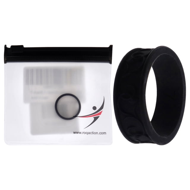 Anillo de boda con flores de silicona - Negro de ROQ para mujer - Anillo de 7 mm